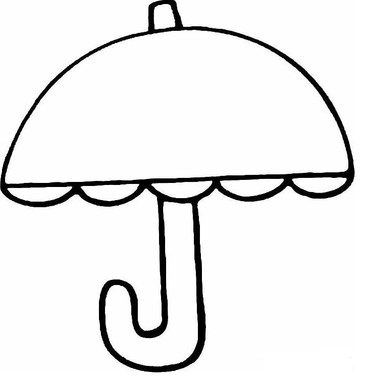 怎么教孩子画漂亮的雨伞,雨伞简笔画教程及图片