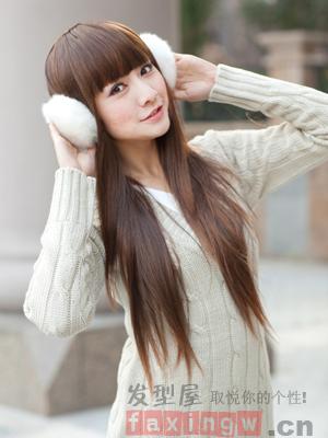 长直发层次发型图片 直发美女来袭