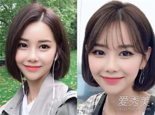 2019减龄时尚齐耳盘发最发型的齐耳短发减龄中短发上班族简单长发图片