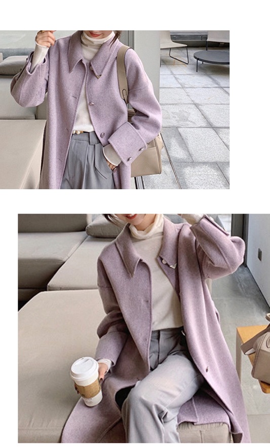 粉紫色大衣怎么搭配好看